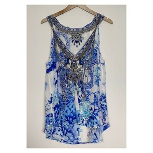 Camilla - Heart Of A Dragon Tank Top With Strap Bead Detail | M